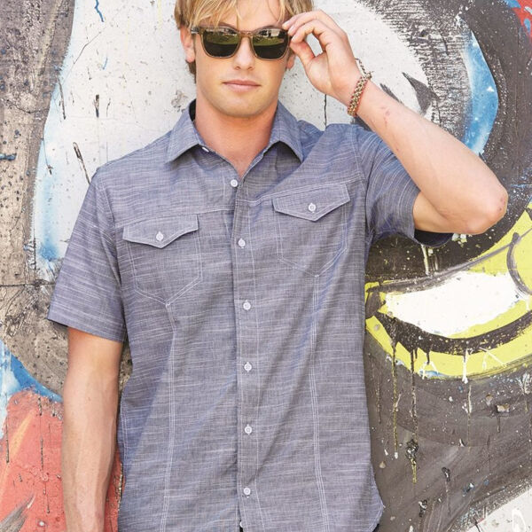 Textured Solid Short Sleeve Shirt Thumbnail